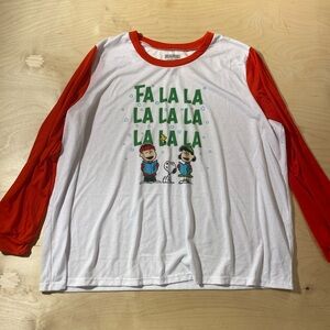 Peanuts Holiday Graphic Shirt - Red & White 3 X (MV)